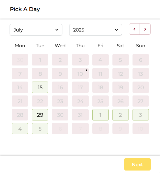 HWONJ calendar