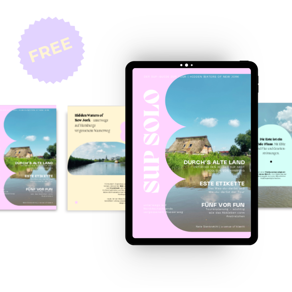 iPad Mockup showing the free preview download of the SUP SOLO Altes guide